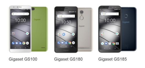 Smartfony Gigaset GS100, GS180 i GS185
