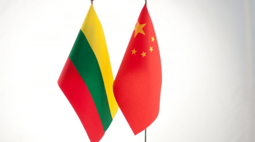 Flaga Litwy i Chin