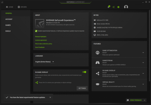 Nvidia Experience